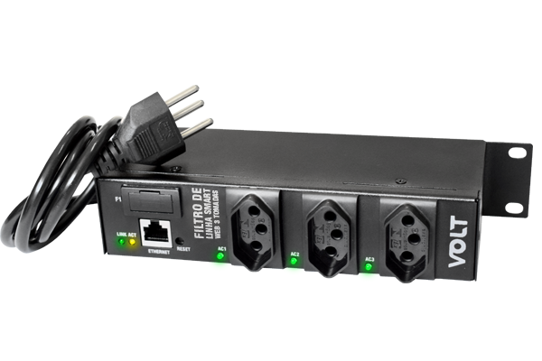 Filtro de Linha Smart Web 3 Tomadas